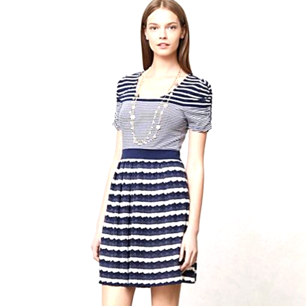 Anthropologie One Sept Seafarer Striped Dress